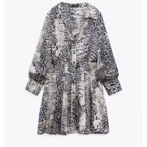 Zara Brand New with no tags, Animal Print Long Sleeve Dress